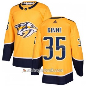Män Ishockey Nashville Predators Tröja Pekka Rinne 35 Adidas 2017-2018 Guld Authentic
